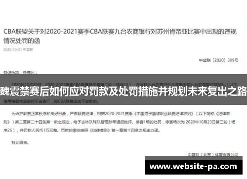 魏震禁赛后如何应对罚款及处罚措施并规划未来复出之路
