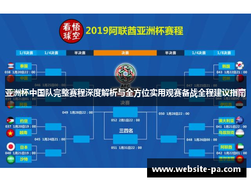 亚洲杯中国队完整赛程深度解析与全方位实用观赛备战全程建议指南
